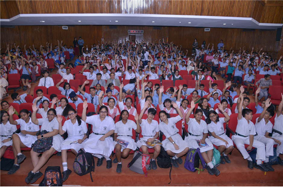  뉴델리 협동조합(NCUI) 강당에서 열린 제4회 한-인도 친선 퀴즈 경연대회 모습