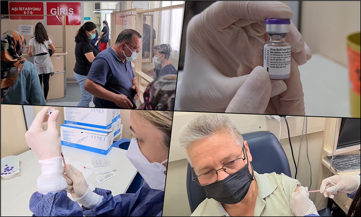 지난 4월 2일, 화이자·바이오엔텍 코로나19 백신 접종을 시작한 터키 – 출처 : 통신원 촬영