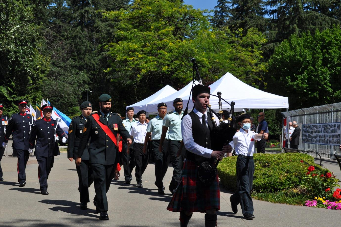사진설명 : 캐나다 서부지역 한국전 참전용사의 날 행사현장