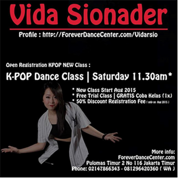 <FDC팀 멤버로 K-Pop 댄스 클래스도 진행하고 있는 Vida의 개인 포스터>