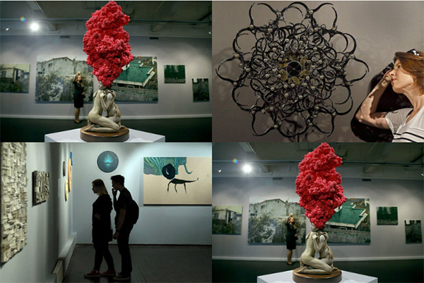 모스크바 트리움프 박물관에서 이훈석 씨가 러시아 예술가들과 함께 연출한 한국 현대 예술전 사진 및 홍보 동영상 출처 : 로시스카야 가제타https://rg.ru