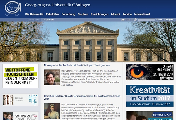 괴팅엔 대학교 홈페이지-독일 괴팅엔 대학 도서관에는 한국 전자 도서 4,000종이 새롭게 들어왔다